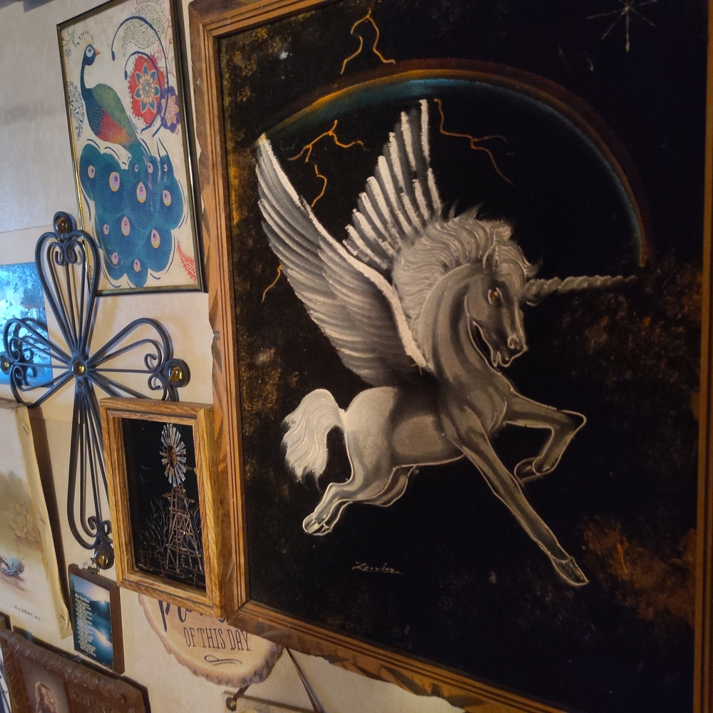 Majestic Unicorn Wall Art in Black and White